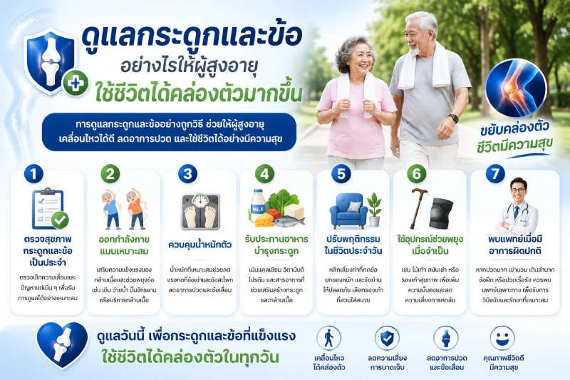 ดูแลกระดูกและข้ออย่างไรให้ผู้สูงอายุใช้ชีวิตได้คล่องตัวมากขึ้น